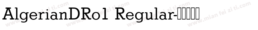 AlgerianDRo1 Regular字体转换